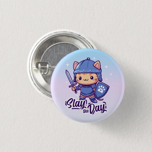 Slay the Day Ronde Button 3,2 Cm (Voorkant /achterkant)