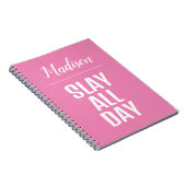 Slay the day - spiral, lay-flat notebook notitieboek (Rechterzijde)