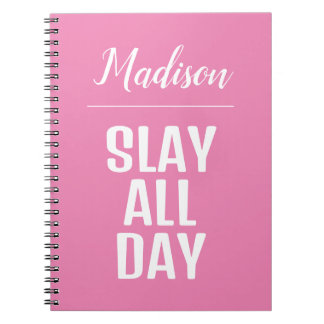 Slay the day - spiral, lay-flat notebook notitieboek