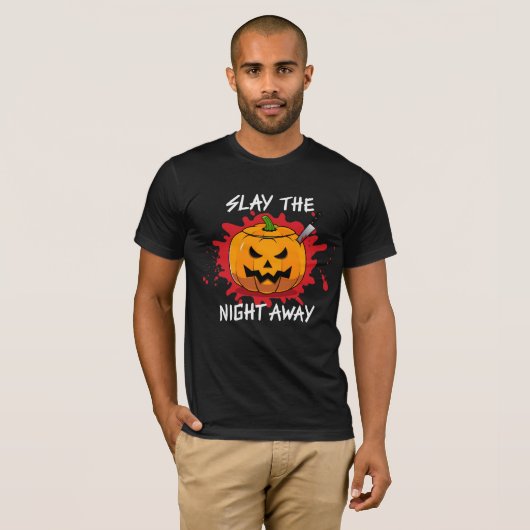 Slay the Night Away Black T-Shirt (Voorkant volledig)