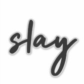 Slay | Trendy Stijlvol modern, minimalistisch skat Sticker (Voorkant)