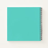 Slay | Trendy Stylish Modern Minimalist Cyan Green Notitieboek (Achterkant)