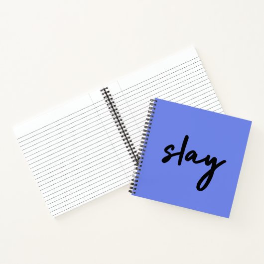 Slay | Urban Blue Modern Trendy Stylish Minimalist Notitieboek (Binnen)