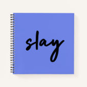 Slay | Urban Blue Modern Trendy Stylish Minimalist Notitieboek (Voorkant)