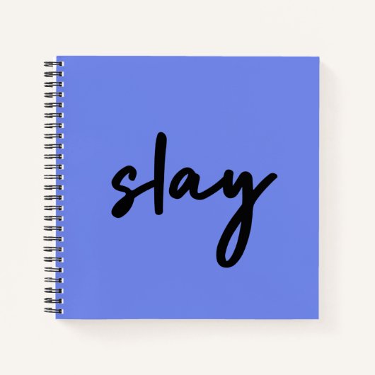Slay | Urban Blue Modern Trendy Stylish Minimalist Notitieboek (Voorkant)