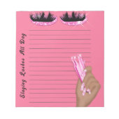 Slay wimpers de hele dag aanpassen Lash Tech Notit Notitieblok (Voorkant)