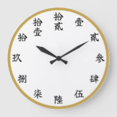 Slayer-Style Kanji Calligraphy Numeral Wall Clock Grote Klok (Voorkant)