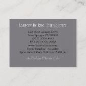 Slayfier Elegance Haarstylist Salon Professional Visitekaartje (Achterkant)