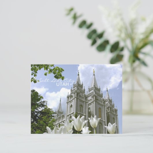 SLC LDS Temple Briefkaart (Staand voorkant)
