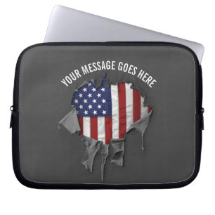 Sle van de Amerikaanse vlag in Shredding, Ripped e Laptop Sleeve