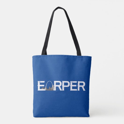 Slearper Canvas tas - Royal Blue (Achterkant)