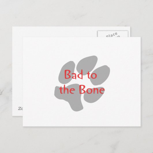 Slecht aan de Bot (pauw druk) Briefkaart (Voorkant / Achterkant)