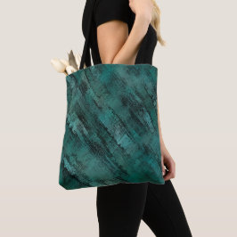 Slecht afgewerkte blauwgroene metselwerk tote bag