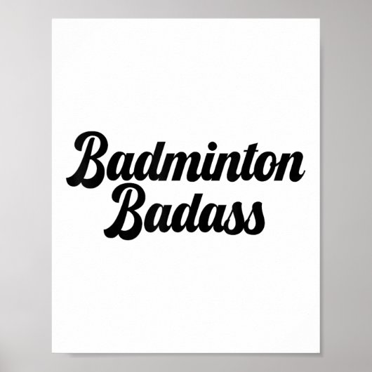 Slecht badminton slechte badmintonspeler grappige poster (Voorkant)