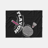 Slecht Badminton Speler Sport Stok Shuttle Racket Fleece Deken (Voorkant (Horizontaal))