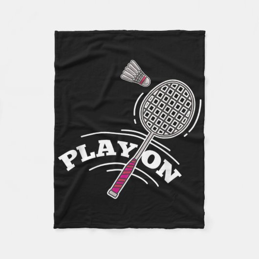 Slecht Badminton Speler Sport Stok Shuttle Racket Fleece Deken (Voorkant)