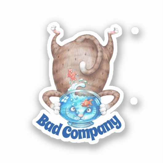 Slecht bedrijf snijden sticker (Voorkant)