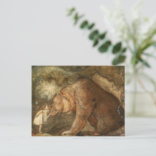 Slecht Beer, 1912, van John Bauer Briefkaart (Staand voorkant)