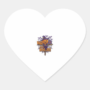 Slecht Boo Jee Pompoen Vogelverschrikker Paarse Ui Hart Sticker