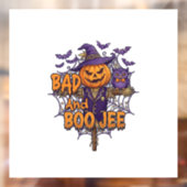 Slecht Boo Jee Pompoen Vogelverschrikker Paarse Ui Raamsticker (Vel 2)