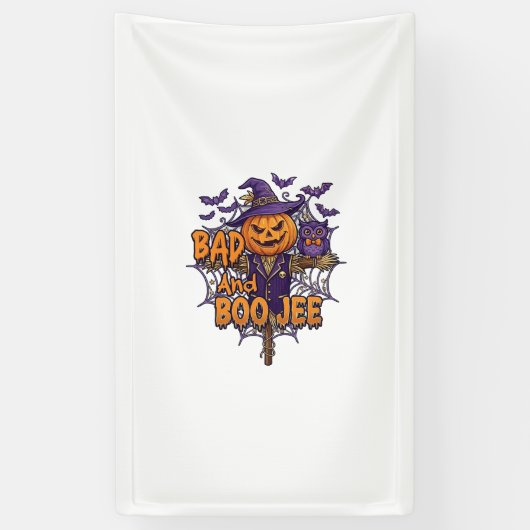 Slecht Boo Jee Pompoen Vogelverschrikker Paarse Ui Spandoek (Verticaal)