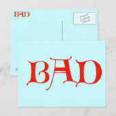 SLECHT BRIEFKAART (Voorkant / Achterkant)