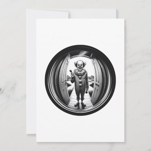 Slecht Clown bij Uw Deur | Fisheye Kaart (Voorkant)