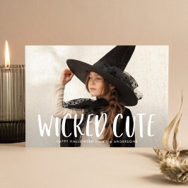 Slecht Cute Halloween-foto Feestdagenkaart