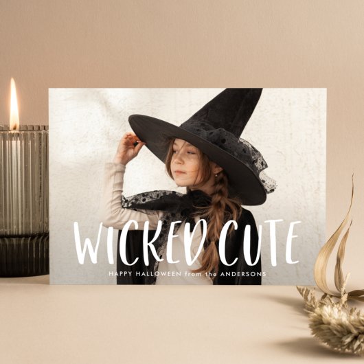 Slecht Cute Halloween-foto Feestdagenkaart