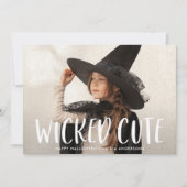 Slecht Cute Halloween-foto Feestdagenkaart (Voorkant)
