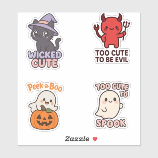 Slecht Cute Halloween Stickerblad Sticker (Vel)
