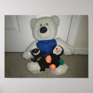 Slecht droomkat, brandweerman en poologe poster