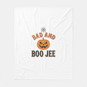 Slecht en Boo Jee Halloween Pompoen Grafisch_1 Fleece Deken