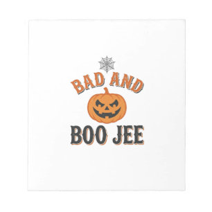 Slecht en Boo Jee Halloween Pompoen Grafisch_1 Notitieblok
