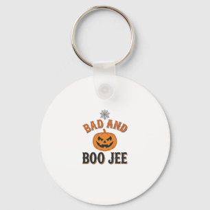 Slecht en Boo Jee Halloween Pompoen Grafisch_1 Sleutelhanger