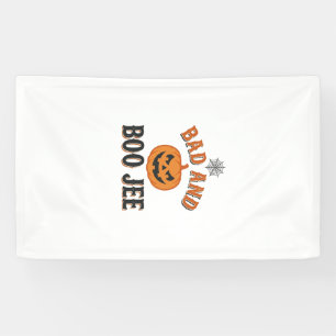 Slecht en Boo Jee Halloween Pompoen Grafisch_1 Spandoek