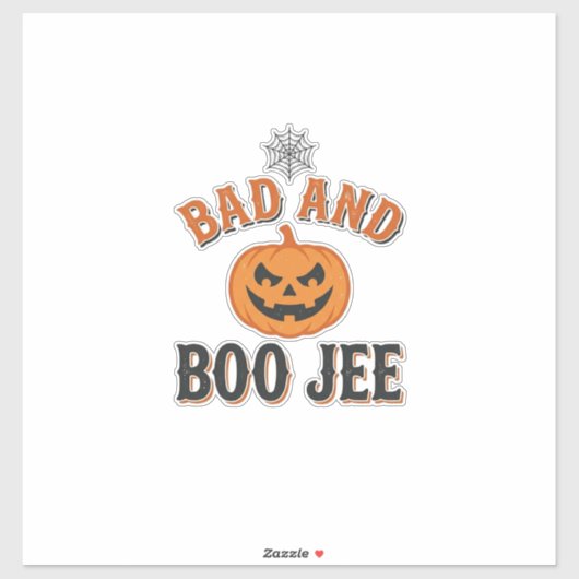 Slecht en Boo Jee Halloween Pompoen Grafisch_1 Sticker (Vel)