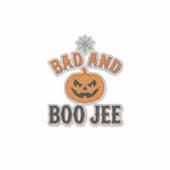 Slecht en Boo Jee Halloween Pompoen Grafisch_1 Sticker (Voorkant)