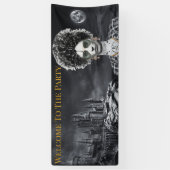 Slecht en Boojee Gotische Halloween-feestbanner Spandoek (Verticaal)