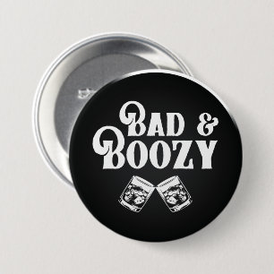 Slecht en Dronken  Klassieke Ronde Sticker Button 7,6 Cm