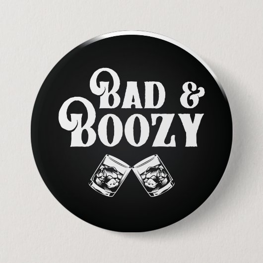 Slecht en Dronken Klassieke Ronde Sticker Button 7,6 Cm (Voorkant)