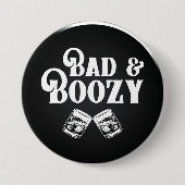 Slecht en Dronken Klassieke Ronde Sticker Ronde Button 7,6 Cm (Voorkant)