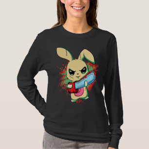 Slecht eng Saw Evil Bunny, Happy Easter Sunday Hor T-shirt