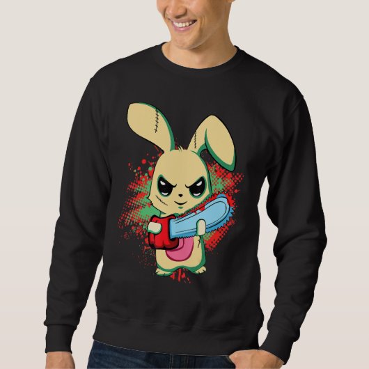Slecht eng Saw Evil Bunny, Happy Easter Sunday Hor Trui (Voorkant)