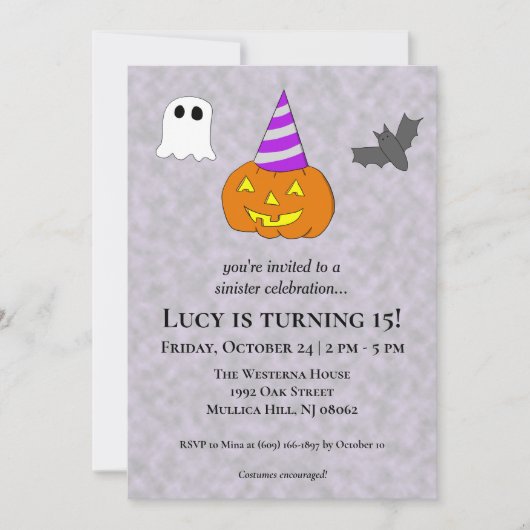 Slecht Feestje Halloween Verjaardag Kaart (Voorkant)