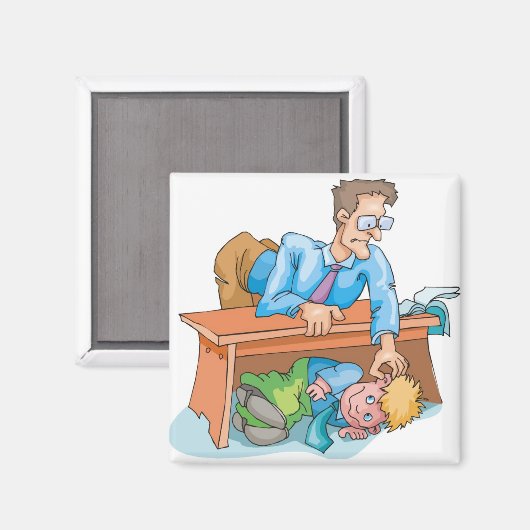 Slecht gedrag in klaslokaal magneet (Voorkant / Achterkant)