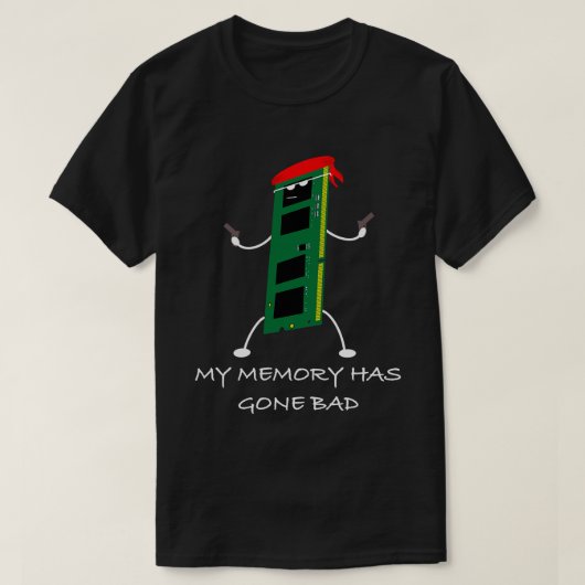 Slecht geheugen t-shirt (Design voorkant)