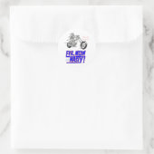 Slecht gemeen en akelig ronde sticker (Tas)