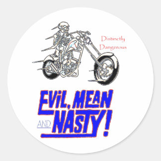 Slecht gemeen en akelig ronde sticker