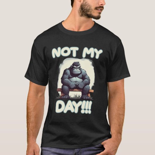 Slecht getemperde gorilla voor een gorilla fans t-shirt (Voorkant)